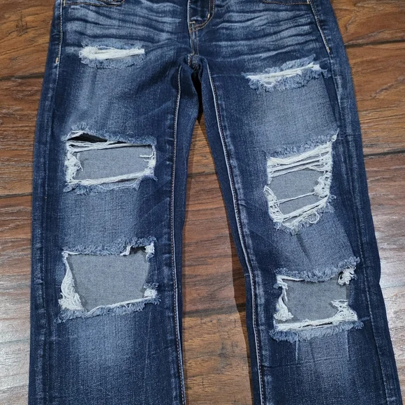 American Eagle Outfitters Women's Distressed Blue Jeans - Picture 3 of 9